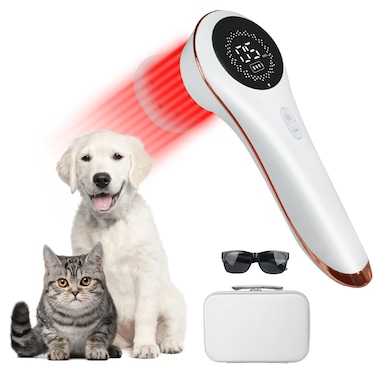 Handheld Home Cold Laser Therapy Device for Dogs and Pets, Vet Infrared Red Light Treament Machine with 808nm &amp; 650n, LLLT Physiotherapy Equipment Portable, Animals Teddy Chihuahua Puppy Cat Horse