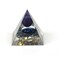 Handmade Constellation Crystal Pyramid Unique Positive Energy Orgonite Pyramid Decoration Pisces Blue Sandstone Crystal Pyramid Ornaments for Office/Living Room/Bedroom/Yoga(Pisces)