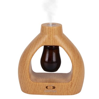 HAPPTWS Waterless Essentil Oil Diffuser Set - Cordless Diffuser 3 Timer Settings Battery Operated for Bedroom Yoga Studio Bathroom Pet Room