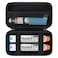 Hard Carrying Case Compatible with 2 EpiPen's or Auvi-Q, Epinephrine Pen, Medical Travel Case with Mesh Pockets for Asthma Inhaler, Eye Drops, Black+Black