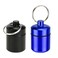 Healifty 2pcs Titanium Pill Box Waterproof Keychain Pill Holder Container Portable Pill Box Case for Outdoor Travel Camping (Random Color)