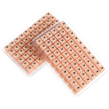 Healifty 600 Counts Vaccaria Ear Seeds Disposable Ear Press Seeds Multi-Condition Ear Acupressure Kit Ear Acupressure Tapes (10 Sheets)