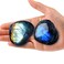 Heart Crystal Stones Healing Crystal Palm Polished Love Shaped Gemstones Blue Labradorite Heart Rock Meditation Gift 2pcs