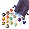 Heart Shaped Healing Crystals Set of 20 Unique GemstoneTypes HIgh Energy Chakra Balancing Palm Pocket Stones with Info Card, Premium Pouch and Display Frame, Reiki Enhanced