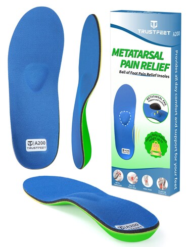 Heavy Duty Support Metatarsal Pain Relief Insoles for Metatarsalgia,Morton's Neuroma,Ball of Foot Pain Relief,Plantar Fasciitis,Arch Support Orthotics Shoe Inserts for Man Women