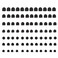 Heel Plates, 84Pcs High Heel Tips, Non-Slip High Heel Replacable Tip Shoes Repair Heel Dowels Protector