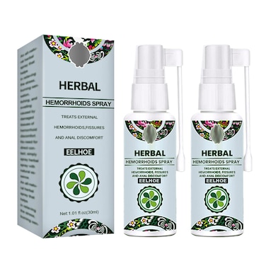 Hemorrhoid - Fast Relief with Hemocare Herbal Hemorrhoids Spray &amp; Analese Numb Cream (2 PCS)