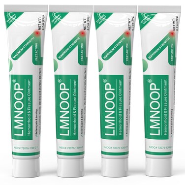 Hemorrhoid Treatment Ointment, Maximum Strength Treatment &amp; Fast Relief for Pain, Itching, Burning, Swelling, Fissure, Bleeding, Discomfort, Long-Lasting Internal &amp; External Hemorrhoid Cream(4-Pack)