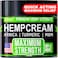 Hemp Cream - Maximum Strength - Relieve Muscle, Joint, Back, Knee - Natural Hemp Oil Extract Gel Rub with MSM - Glucosamine - Arnica - Turmeric - Maximum Strength - Formulated in USA - 3.9 oz