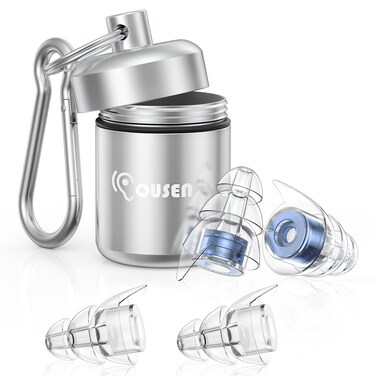 High Fidelity Concert Ear Plugs, Loud Music Noise Cancelling Earplugs with Filter, Reusable Noise Reduction Liquid Silicone Ear-Plugs Hearing Protection for Live Sporting Events, Raves, Musicians, DJs