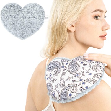 Hihealer Microwave Heating Pad - Microwavable Moist Heat Pad for Cramps, Joints, and Neck Pain Relief - Reusable Self-Care Gift for Women (9x8 inches)