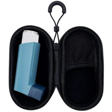 Holder Travel Case for Asthma Inhaler, Compact Case for Handy Inhaler for Adults and Kids (Case Only) (Black)