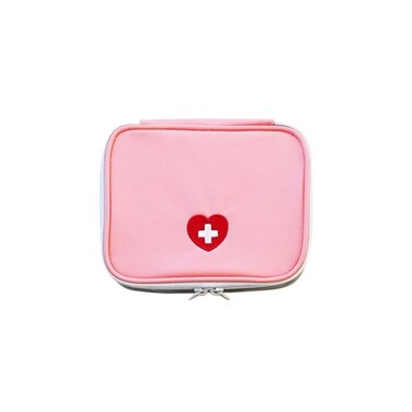 HomeSoGood Medical Storage Bag Large Capacity Emergency Kits Bag Home Storage Pill Storage Bag Household Outdoor(pink)