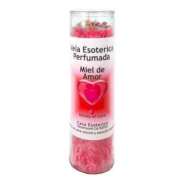 Honey of Love-Palm Wax Spiritual Intention Spell Candle-[Pink]   Vela CASA ESOTERICA PERFUMADA- (Miel DE Amor)