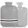 Hot Water Bottle with Cover,2L Hot Water Bag for Pain Relief,Hot and Cold Compress,Hand Feet Warmer,Menstrual Cramps,Relieve Neck and Shoulder Pain-Gray