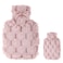 Hot Water Bottle, 500ml Small Hot Water Bottle with Cover, Warm Water Bag with Luxury Cosy Faux Fur Cover 2-in-1 Water Bag for Cold &amp; Hot Compress Mini Hot-Water Bag for Women Seniors (Pink)