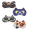 HYCLES 4 Pack Cartoon Animal Cute Sleep Eye Mask with Adjustable Strap Relaxed Sleeping Blackout Cat Dog Eye Cover Eyeshade for Kids Men Women Travel Rest/Blindfold Game