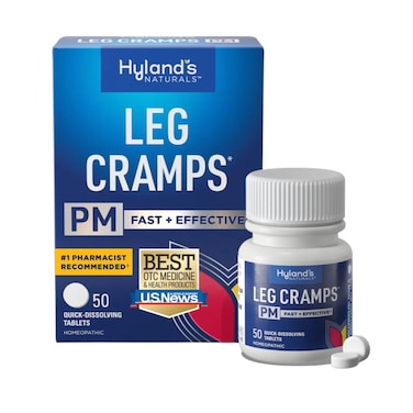 Hyland's, Leg Cramps PM Tablets, Nighttime Formula, Natural Relief of Calf, Foot and Leg Cramps at Night, Quick Dissolving Tablets, 50 Count