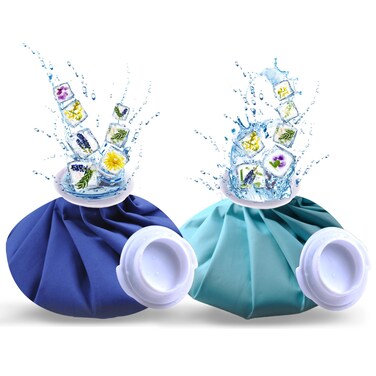 Ice Pack for Injuries Reusable 9", Ice Bag Hot &amp; Cold Therapy for Pain Relief, No Leak Blue Ice Pack Ice Bags 2 Pack