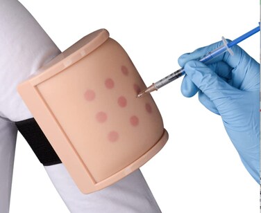 IM, ID, SQ Injection Practice Pad, Intradermal &amp; Subcutaneous &amp; Intramuscular 3 in 1 Injection Training Pad for Medical Student, Nurse, Doctor, Wearable Design