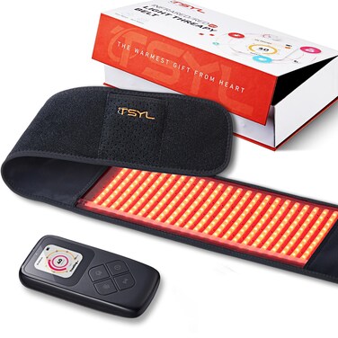 Infrared Red Light Therapy Belt for Body Pain Relief, 460 LEDs LCD Controller Rechargeable, High Intensity Infrared Light Therapy for Back Lumbar Shoulder Waist Neck Use at Home Travel Office