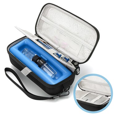Insulin Cooler Travel Case for Insulin Vial with Upgraded Ice Pack, Portable Insulin Travail Case,Medicine Cooler for Diabetic Supplies and for The Daily Life and Trip