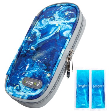 Insulin Cooler Travel Case TSA Approved, Insulin Travel Case for Insulin Pen, Insulin Supplies, Medication Travel Case for Travel Daily Life, Insulin Pen Cooler Travel Case by LengKe (Blue)