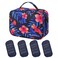 Insulin Cooler Travel Case, Large Medication Cooler Bag with 4 Reusable Ice Packs for Insulin Pens and Diabetic Supplies, Diabetic Care Kits Organizer with Handle Design - Flower Pattern