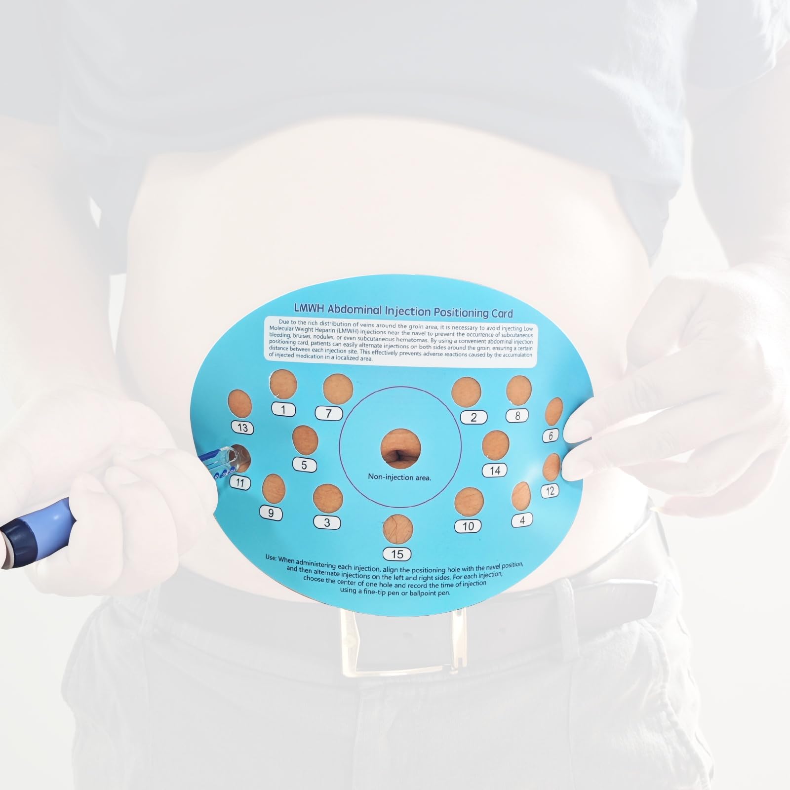Buy Insulin Injection Location Card - Diabetes Aid Pregnancy Belly ...