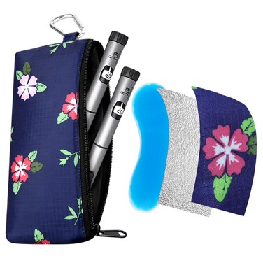 Insulin Pen Cooler Travel Case, Portable Diabetic Medication Supplies Accessories Organizer Bags for Women, Keep Medicine Cool While Traveling, TSA Approved Ice Pack