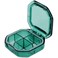 iplusmile Daily Pill Organizer 4 Compartments Travel Pill Cases Small Pill Box for Pocket Purse Portable Medicine Container Green