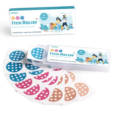 Itch Relief Patches 27 Patches, Natural Bite Relief Stickers, Reduces Itch &amp; Swell, Anti Itch Patch Bite Remover, After bite Treatment - Travel Camping Essential Gift for Family Friends