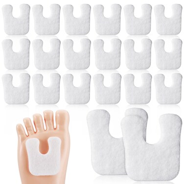Janmercy 80 Pcs Callus Cushions U Shaped Felt Callus Pads Self Adhesive Soft Callous Pads Foot for Protect Calluses from Rubbing on Shoes Pain Relief Foot Care