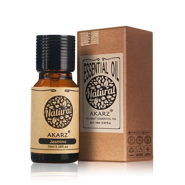 Jasmine Essential Oil Natural Organic Pure Premium Jasmine Oils for Skin Body Hair Care, Diffuser, Candle,Soap,Making, DIY,Massage Aroma 0.34 Fl Oz (10ml)