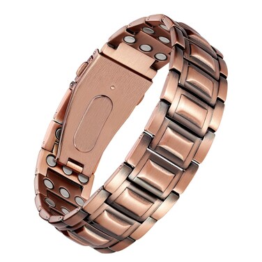 Jecanori 3X Strength Copper Bracelets for Men, Magnetic Bracelets for Men with 3800 Gauss Magnets, Premium Fold-Over Clasp