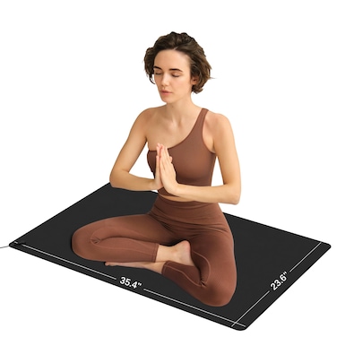 Jecanori Grounding Mat for Bed, 35.4" x 23.6" Earthing Mat Grounding Pad for Feet, Office, Living Room, Improves Sleep, Reduce Fatigue &amp; Stress, Supports Energy &amp; Wellness