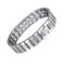 JEROOT Upgraded Magnetic Bracelets for Men, Pure Titanium Double Row Ultra Strength Magnets(4000 Gauss Per Magnet) Bracelets, Men's Bracelet with Adjustment Tool &amp; Jewelry Gift Box (Sliver)