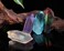 JIC Gem 4 pcs Auqa Aura, Angel Aura, Angel Amethyst, Tourmaline Healing Crystal Single Point Wand Natural Gemstone Polished Tumbled Stone or Crystal Healing, Reiki, and Home Decor