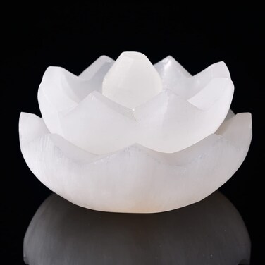 JIC Gem Carving Selenite Spiral Dagger 7 inches,Selenite Crystal Stone Knife 18cm, Selenite Sword Healing