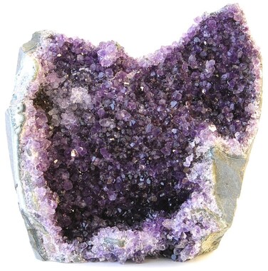 JIC Gem Natural Amethyst (3 lb to 4 lb) Crystal Cluster from Brazil Light Purple Quartz Geode for Home Decor