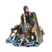 JIC Gem Natural Large Angel Aura Crystal Geode Rainbow Titanium Coated Crystal Cluster Druzy Home Decoration Gemstone Specimen(9-11cm
