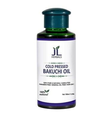 JL Herbals Bakuchi Oil 100ml (3.5 fl.oz)   Babchi   Psoralea corylifolia   100% Pure &amp; Undiluted   Cold Pressed   for External USE ONLY   USE After Dilution