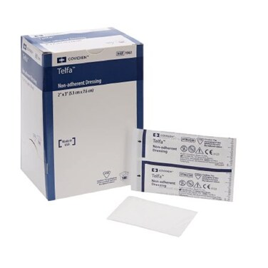 Kendall KEN1961 Telfa Non-Adherent Sterile Gauze Pads, 2" x 3", White (Pack of 100)