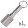Keychain Pill Holder,Titanium Pill Case Small Pill Organizer Waterproof Pill Box, EDC Pill Container Metal Tube Outdoor Camping Travel for Men Women (Tiny Pill Case Silver)