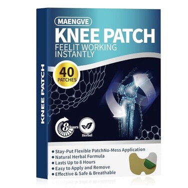 Knee Pain Relief Patch 40 Count- for Knee, Neck, Shoulder, Back and Bone-on-Bone Hot Patch, 8 Hours of Long-Lasting Joint Pain Relief
