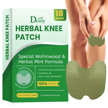 Knee Patches for Relief Bone On Bone: Extra Strength Herbal Knee Patch for Relief &amp; Fast Acting - 18Pcs Menthol Wormwood Warming Natural Back Patches for Back, Neck, Shoulder, Joint, Muscle