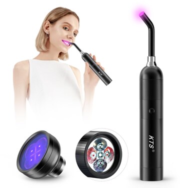 KTS Red Light Therapy Device, Cold Sore Canker Sore Treatment for Lips, Handheld Infrared Light Therapy for Mouth Sore Relief, Nose Ear Knee Hands Joint Muscle Nerve Pain Relief 3-in-1 Device