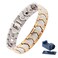 KYOSI Magnetic Bracelet for Men Silver-Gold Bracelet Stainless Steel Magnet Link Mens Jewelry 8.66 inches