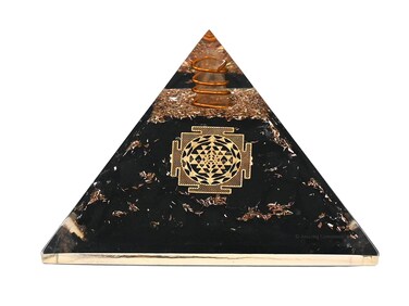 Large Orgone Pyramid   Black Tourmaline Pyramid Crystal   Sri Yantra Orgonite Pyramid   Organ Pyramids Positive Energy Healing