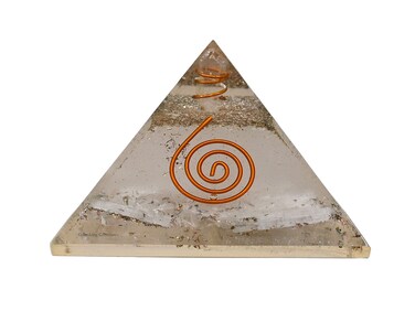 Large Orgone Pyramid   Glow in Dark Selenite Pyramid Crystal   Orgonite Pyramid   Organ Pyramids Positive Energy Healing